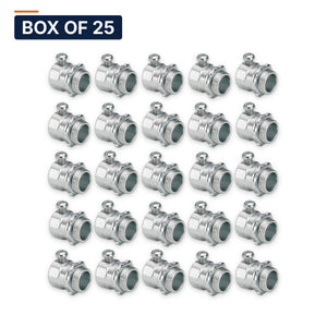 Conversions Tech Electrical > Conduit Fittings > EMT Connectors Box of 25 ($2.12 ea) 2 in. EMT Set-Screw Connector, Die-Cast Zinc | UL 514B | 3125-0002