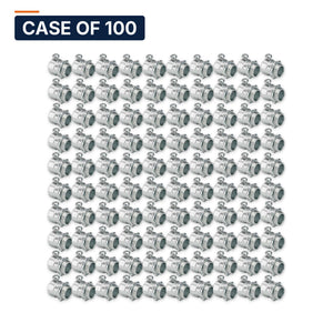 Conversions Tech Electrical > Conduit Fittings > EMT Connectors Case of 100 ($1.85 ea) 2 in. EMT Set-Screw Connector, Die-Cast Zinc | UL 514B | 3125-0002