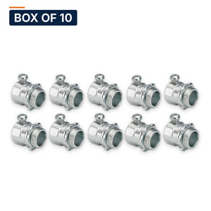 Conversions Tech Electrical > Conduit Fittings > EMT Connectors Box of 10 ($2.29 ea) 2 in. EMT Set-Screw Connector, Die-Cast Zinc | UL 514B | 3125-0002