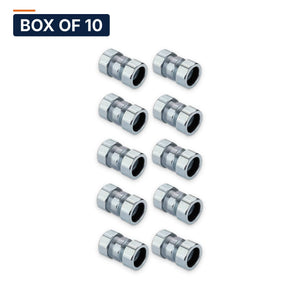 Conversions Tech Electrical > Conduit Fittings > EMT Couplings Box of 10 ($9.10 ea) 2 in. Rigid Compression Coupling, Threadless, Steel | UL 514B | RTC-200