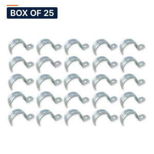 Conversions Tech Electrical > Conduit Fittings > Straps & Hangers Box of 25 ($0.48 ea) 2 in. Rigid One-Hole Strap, Steel | OSP-200R
