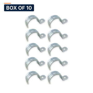 Conversions Tech Electrical > Conduit Fittings > Straps & Hangers Box of 10 ($0.59 ea) 2 in. Rigid One-Hole Strap, Steel | OSP-200R