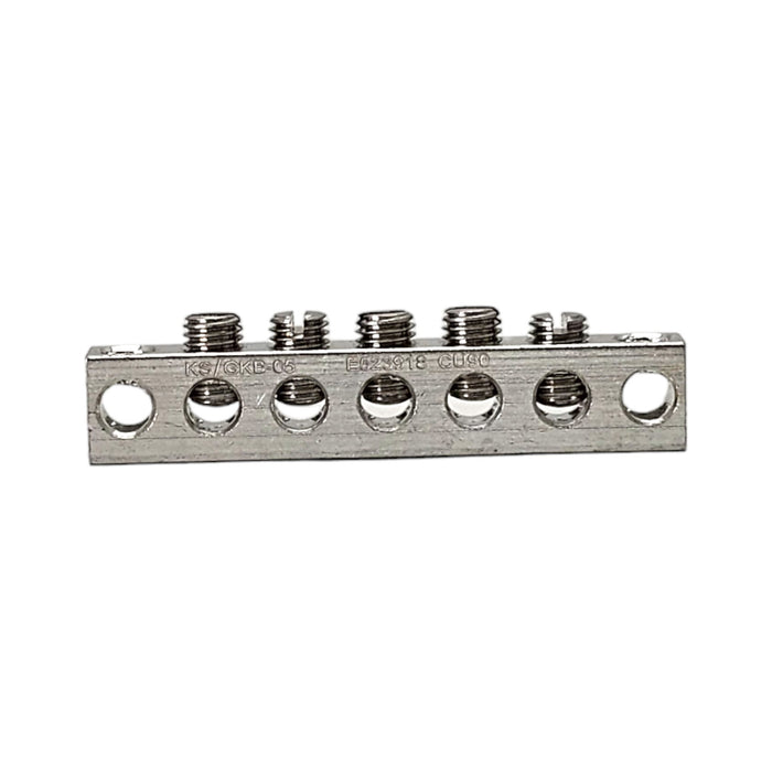 Aluminum 5 Hole Neutral Bar - UL Certified