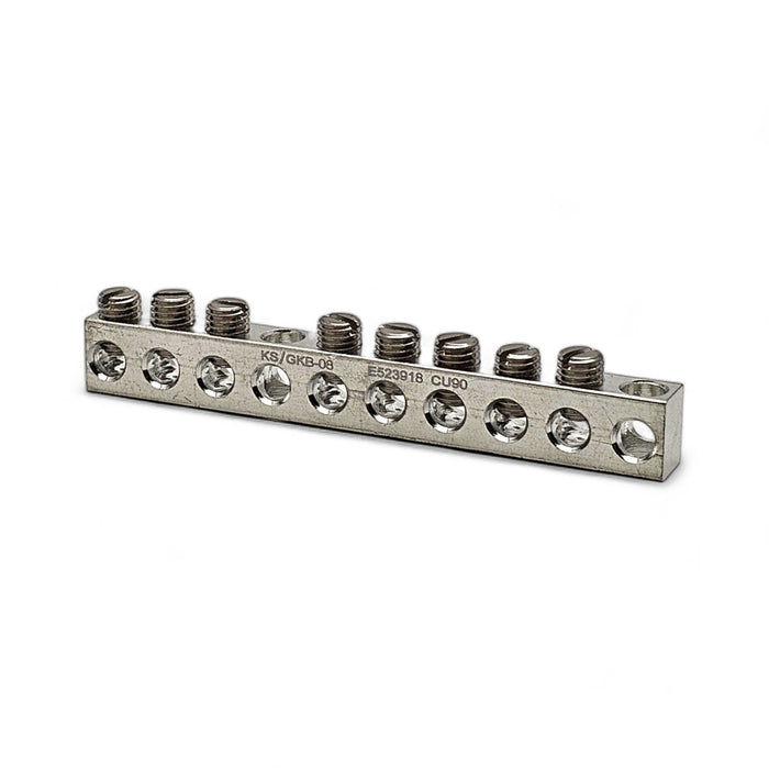 Aluminum 8 Hole Neutral Bar - UL Certified