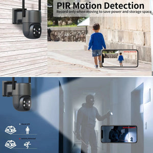 Conversions Tech 2560 x 1440 / 4 G 2025 Hot Selling Ptz Solar Camera Full Color Night Vision Motion Detection Function Sim Card Network Camera