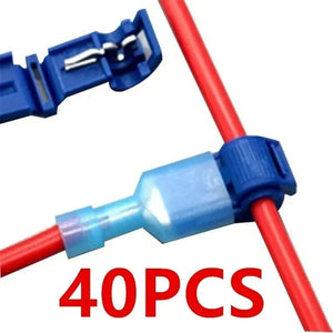 Conversions Tech 20pcs/40Pcs Quick Electrical Cable Connectors Snap Splice Lock Wire Terminals Crimp electric motorcycles  ham radio