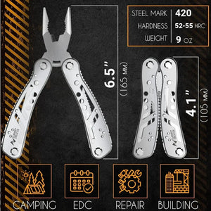 Conversions Tech 24 in 1 Multifunctional Universal Diagonal Pliers Hardware Wire Cutters Professional Electrician Anti Slip Durable Repair Tools