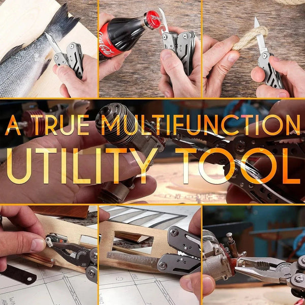 Conversions Tech 24 in 1 Multifunctional Universal Diagonal Pliers Hardware Wire Cutters Professional Electrician Anti Slip Durable Repair Tools