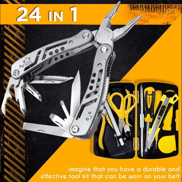 Conversions Tech 24 in 1 Multifunctional Universal Diagonal Pliers Hardware Wire Cutters Professional Electrician Anti Slip Durable Repair Tools