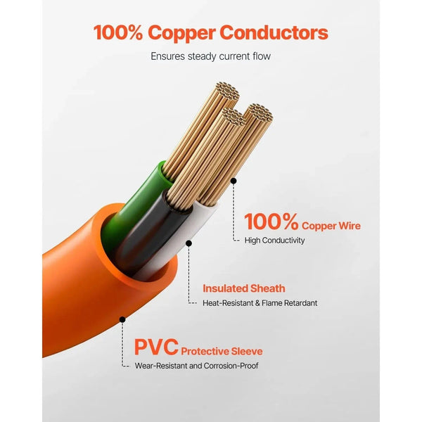 Conversions Tech Default 25 ft Dryer Extension Cord NEMA 10-30P to 10-30R 30A 3-Prong Dryer Cord Power Cords & Extension Cords