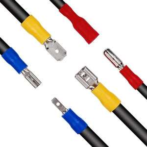 Conversions Tech 280pcs/box 280pcs Spade Insulated Terminals Cable Connector Electrical Wire Crimp Butt Ring Fork Set Ring Lugs Rolled Crimp