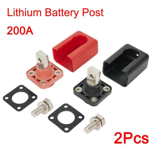 Conversions Tech B / CHINA 2PCS 200A High Current Energy Storage Terminal Battery Connector Terminal Block Electrical Appliance Replacement Accessories