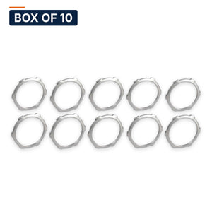Conversions Tech Electrical > Conduit Fittings > Bushings & Locknuts Box of 10 ($0.10 ea) 3/4 in. Conduit Locknut, Steel | UL 514B | 3111-0034