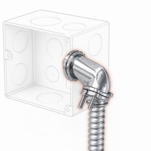 Conversions Tech 3/4 in. EMT 90° Squeeze Connector, Die-Cast Zinc | UL 514B | ASC-075