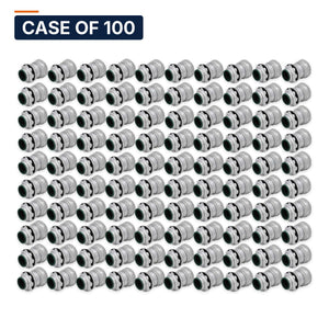 Conversions Tech Electrical > Conduit Fittings > EMT Connectors Case of 100 ($0.78 ea) 3/4 in. EMT Raintight Compression Connector, Insulated Throat, Steel | UL 514B | 3104-0034