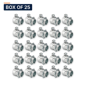 Conversions Tech Electrical > Conduit Fittings > EMT Connectors Box of 25 ($0.48 ea) 3/4 in. EMT Set-Screw Connector, Die-Cast Zinc | UL 514B | 3125-0034