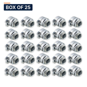 Conversions Tech Electrical > Conduit Fittings > EMT Connectors Box of 25 ($2.20 ea) 3/4 in. EMT Squeeze Connector, Die-Cast Zinc | UL 514B | 3119-0034