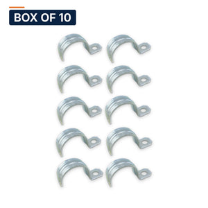 Conversions Tech Electrical > Conduit Fittings > Straps & Hangers Box of 10 ($0.12 ea) 3/4 in. Rigid One-Hole Strap, Steel | OSP-075R