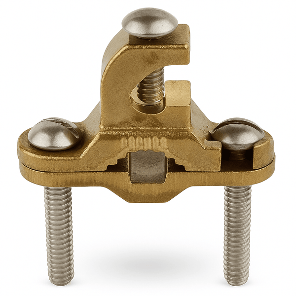 Conversions Technology 3/8 in. to 1 in. Bronze Ground Clamp with Lay-in Lug for 10 - 2 AWG
