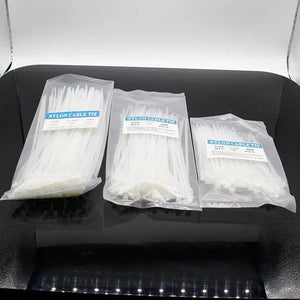 Conversions Tech White 300 Pcs Nylon Cable Self-locking Plastic Wire Zip Ties Set 3*100 3*150 4*200 MRO & Industrial Supply Fasteners & Hardware Cable