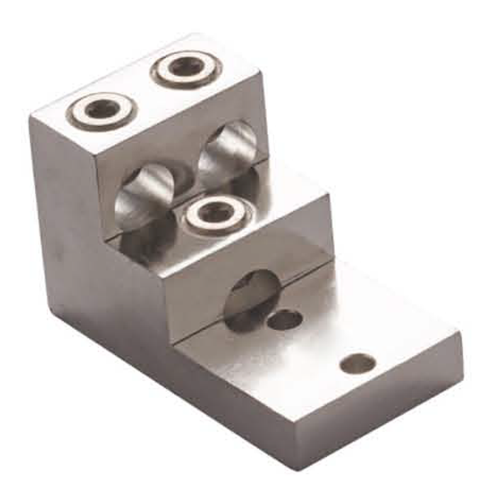 Aluminum Panel Board Connector | 3 Barrel | 2 Hole Mount | Electro-Tin Plated