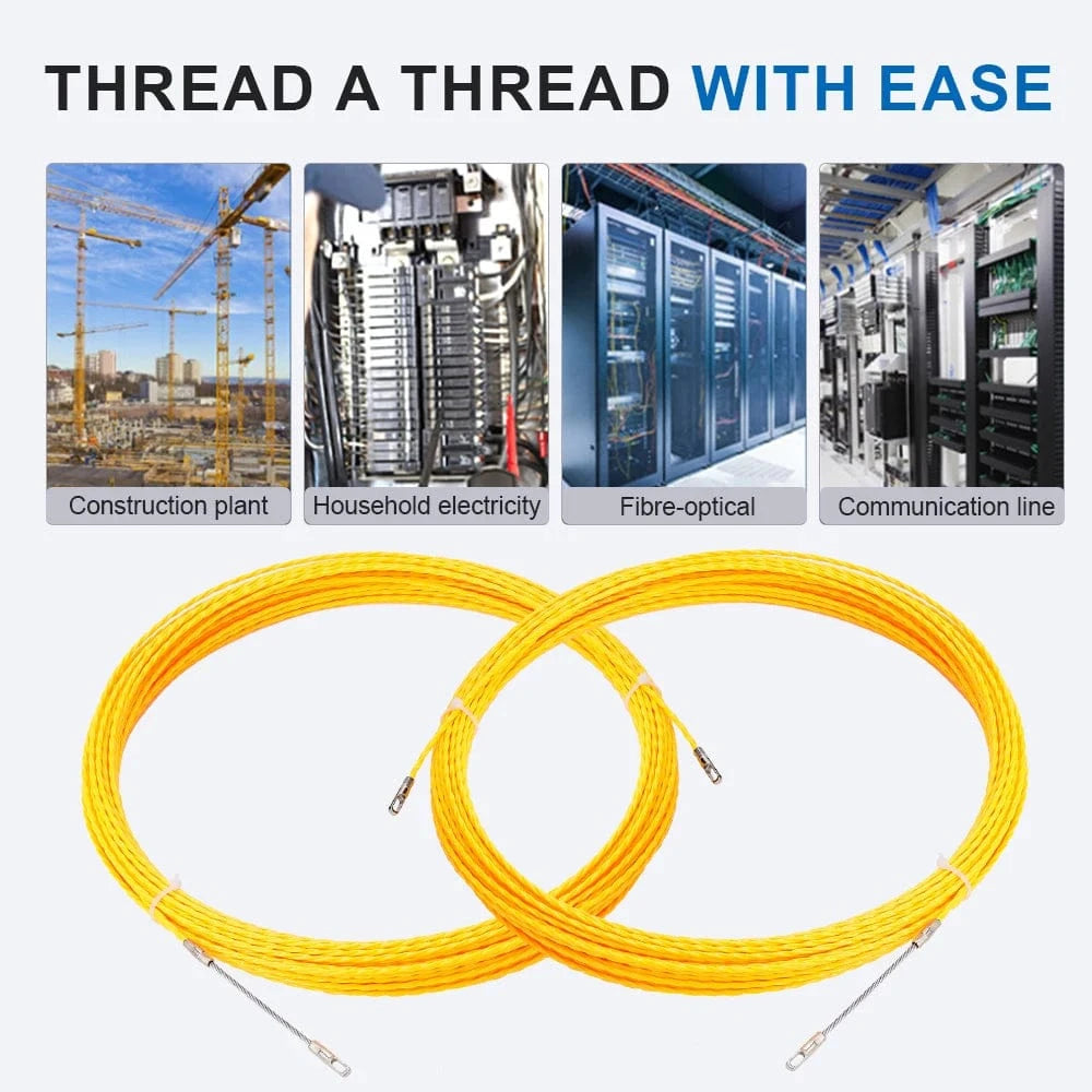 electricians fish tape reel 3mm Cable Puller – Fiberglass Fish Tape Reel for Wall Wire Conduits (10m-50m) 30M