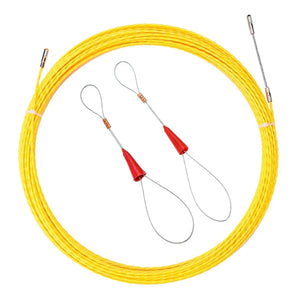 Conversions Tech 3mm Yellow Cable Puller Fish Tape Reel Puller Fiberglass Metal Wall Wire Conduit For Telecom Electrical Wall Wire Conduit Tool