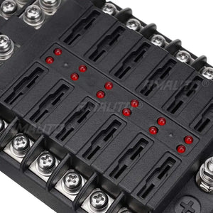 Conversions Tech 4/6/12 Ways 12V - 32V 100A Fuse Box Holder Blade Fuse Block Light for Auto Car Boat Marine