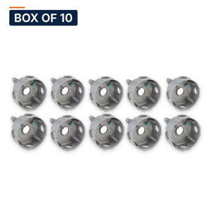 Conversions Tech weatherproof boxes Box of 10 ($3.90 ea) 4 in Round Metallic Weatherproof Box 5×3/4 in Hubs Gray | NEMA 3R cULus