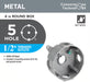 Conversions Technology weatherproof boxes 4 in Round Metallic Weatherproof Box with (5) 1/2 in. Holes, Gray
