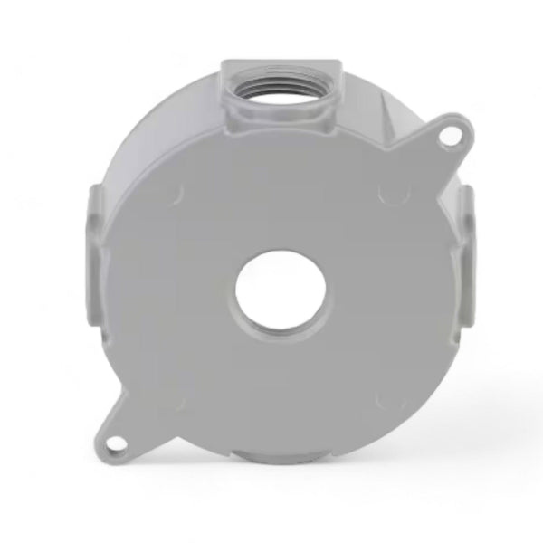 Conversions Technology weatherproof boxes 4 in Round Metallic Weatherproof Box with (5) 3/4 in. Holes, Gray