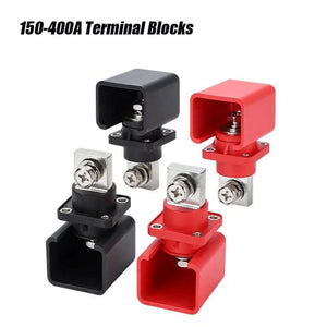 Conversions Tech 400A Battery Power Terminal New Energy Storage Inverter RV Lithium Batter Connector 120-300A Square Through Wall Terminal Block