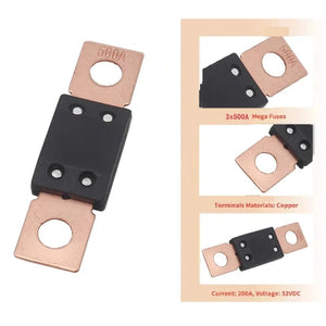 Conversions Tech 【5-1PCS】For MEGA Fuse 30A 40A 50A 60A 70A 80A 100A 120A - 500A 70V For 48V Systems Car Fuse Tools Accessories Superior Quality