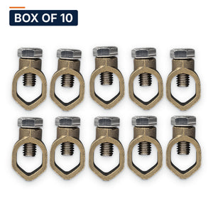 Conversions Tech Electrical > Grounding & Bonding > Ground Clamps Box of 10 ($3.00 ea) 5/8 in. Bronze Ground Rod Clamp, Direct Burial | UL 467 | 662-GRC058