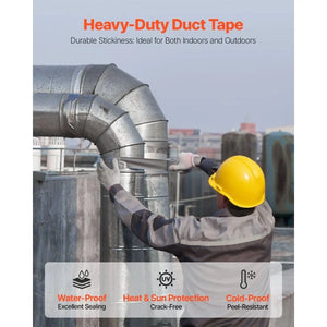Conversions Tech 5 pcs 5-Pack Duct Tape Heavy Duty 2 in x 30 Yards Waterproof Indoor Outdoor Repair