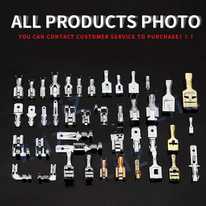 Conversions Tech 50/100Pcs Electric Wire Connectors Set 4.8/6.3mm With lock Female and male Crimp Terminal Connector Brass Silver Car Speaker