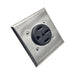 Conversions Technology Hardware > Power & Electrical Supplies > Power Outlets & Sockets 50 Amp 125/250V, NEMA 14-50R Flush Mount Power Outlet, EV and Dryer Outlet Grounding, Black