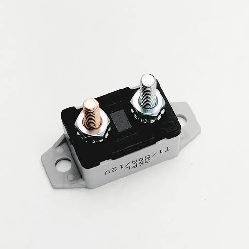 Conversions Technology CIRCUIT BREAKER 50 Amp | Stud Type, In-Line Automobile Circuit Breaker | Type I Reset