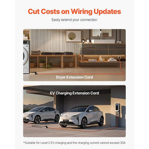 Conversions Tech Default 50 ft Dryer Extension Cord 3-Prong NEMA 10-30P to 10-30R Dryer Cord 30A