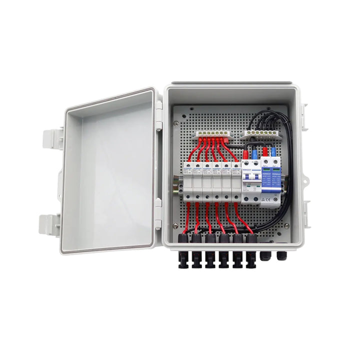 IP65 Rated 6 in 1 out 6 600V 1000V DC Solar PV Combiner Box