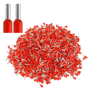 Conversions Tech 500PCs 500Pcs Wire Ferrules Kit, Wire Terminal Ferrules Crimp Connector, Insulated Cord Pin End Terminal E0508/E7508/E1008/E1508/E2508