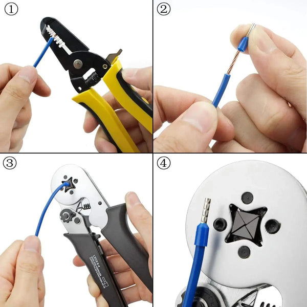 Conversions Tech 500PCs 500Pcs Wire Ferrules Kit, Wire Terminal Ferrules Crimp Connector, Insulated Cord Pin End Terminal E0508/E7508/E1008/E1508/E2508