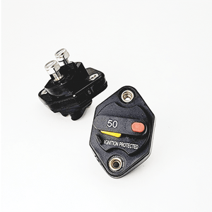 Conversions Technology CIRCUIT BREAKER 50A Mid-Range Thermal Circuit Breaker, Type III Manual Reset, 32VDC, Single Pole, Waterproof