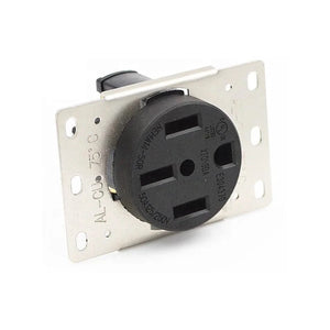Conversions Tech Black / US 50A NEMA 14-50R RV and Electric Vehicles Range Receptacle Outlet