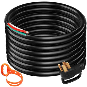 Conversions Tech 40 ft 50Amp 40Ft Generator Extension Cord 6 Gauge STW 6/3+8/1 N14-50P Bare Wire Cut Power Cord for RV Motor Home Portable Generators