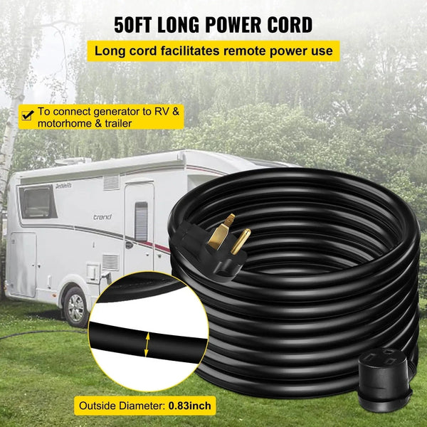 Conversions Tech Default 50ft MIG TIG Plasma Welding Extension Cord 30A Power Cords for Portable Welders