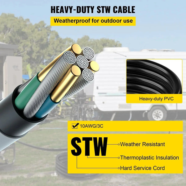 Conversions Tech Default 50ft MIG TIG Plasma Welding Extension Cord 30A Power Cords for Portable Welders
