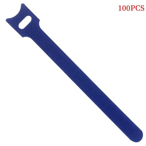 Conversions Tech 100PCS Blue / CHINA 50pcs /100pcs Releasable Cable Ties Colored Plastics Reusable Cable ties Nylon Loop Wrap Zip Bundle Ties T-type Cable Tie Wire