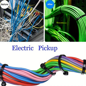 Conversions Tech 50pcs Heavy Duty Cable Ties, Black Nylon Zip Tie Straps with Water-Resistant, Non-slip, Break Resistant