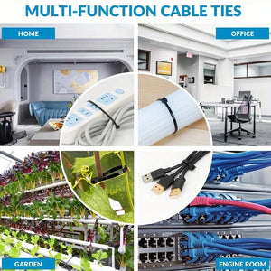 Conversions Tech 50pcs Heavy Duty Cable Ties, Black Nylon Zip Tie Straps with Water-Resistant, Non-slip, Break Resistant